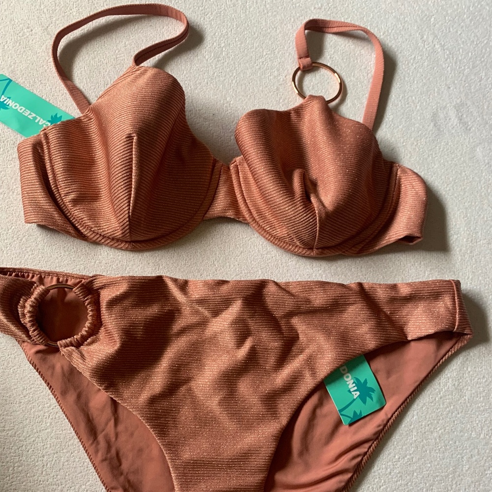 Calzedonia St Tropez bikini in Shine Nude Size Large